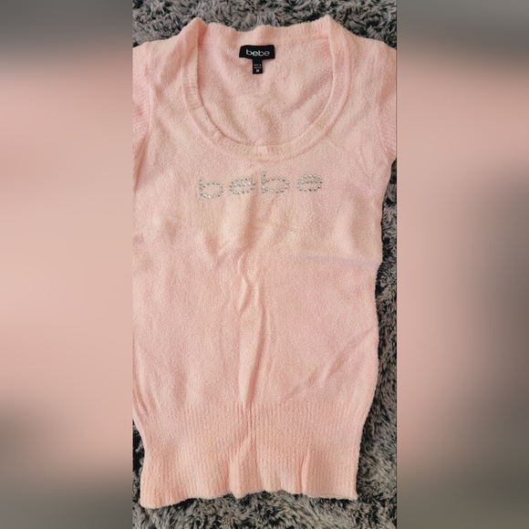 2 gently used BeBe, short sleeve sweater.. SIZE MEDIUM - Picture 2 of 3